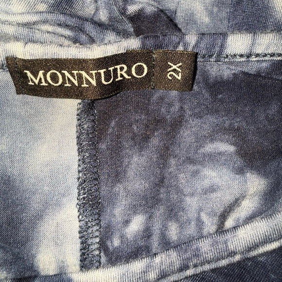MONNURO Blue Tie-Dye Sleeveless Tunic 2X - Picture 4 of 5
